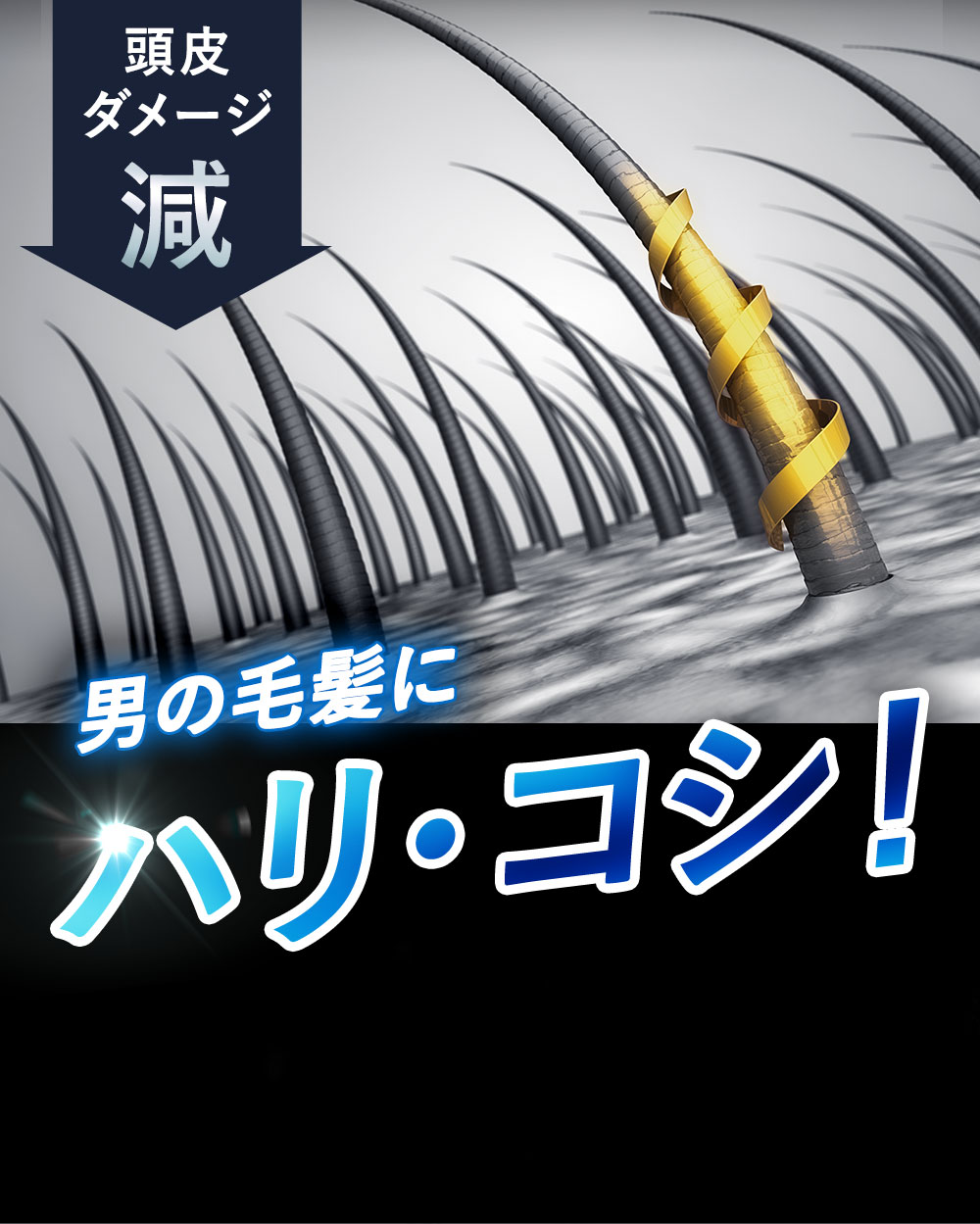 頭皮ダメージを減らし、根本からボリュームアップ！