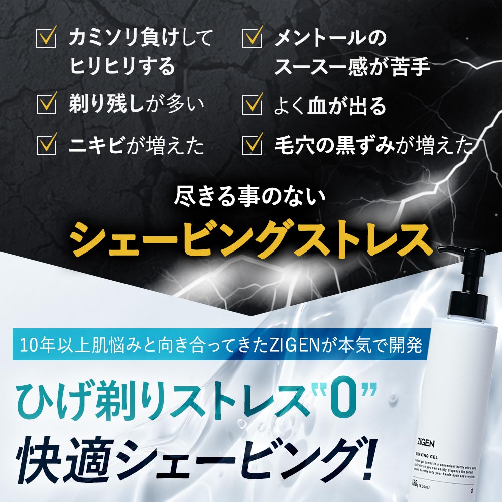 尽きることのないシェービングストレス　ひげ剃りストレス０　快適シェービング